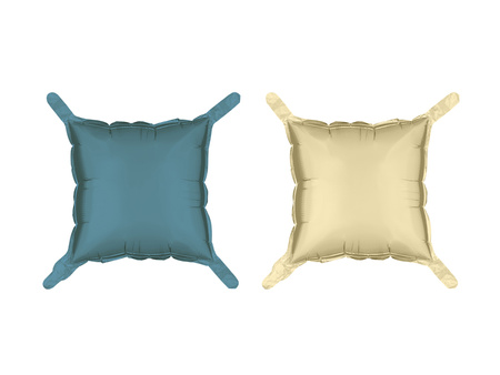 Balon foliowy kurtyna dwustronna Kwadrat, beżowo-granatowy, 35 x 35 cm (1 op. / 4 szt.)