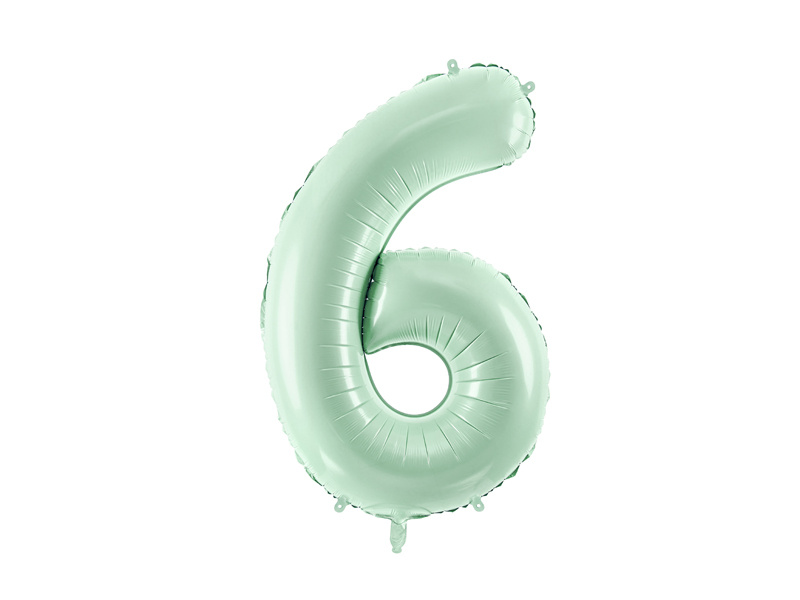 Balon foliowy Cyfra 6 zieleń 72 cm