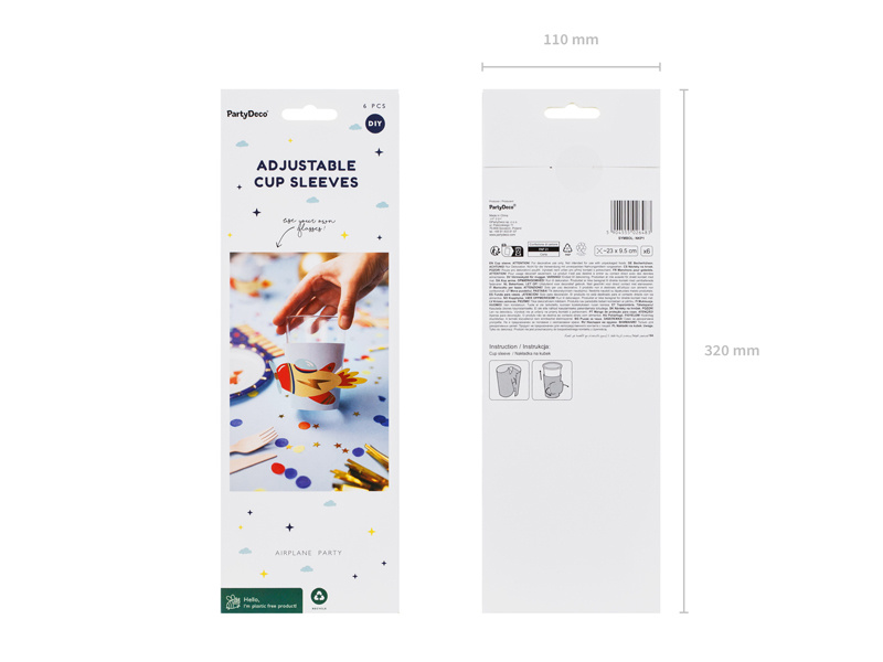 Nakładki na kubki Samolot - mix kolorów, zdjęcie 2