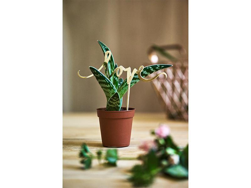 Topper na tort Love złoty 17cm - detal