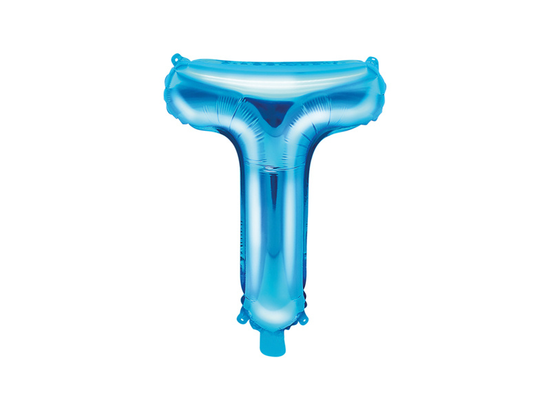 Balon foliowy Litera T 35cm niebieski - zdjęcie 1