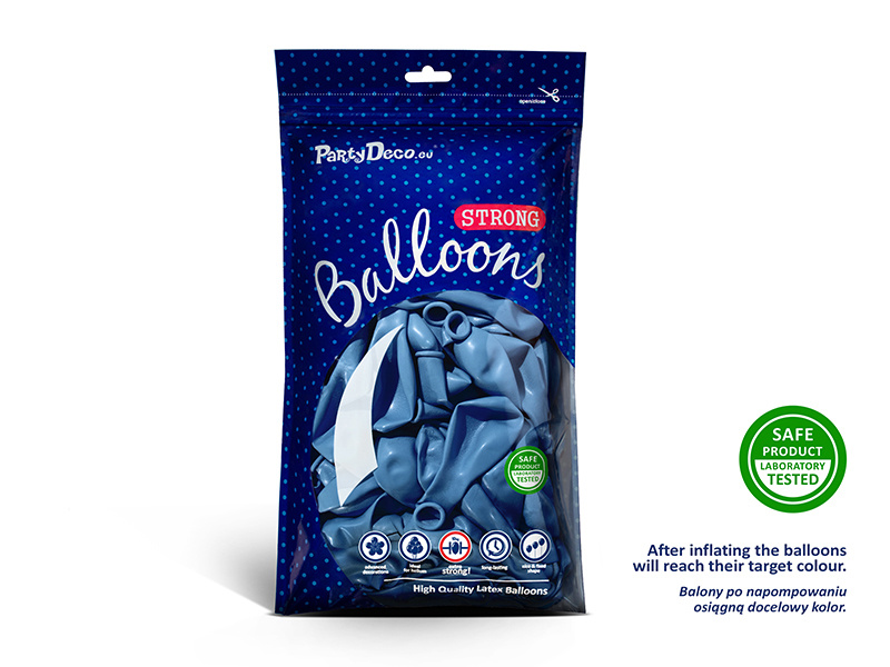 Balony Metallic Cornflower Blue 23cm - przykładowa aranżacja