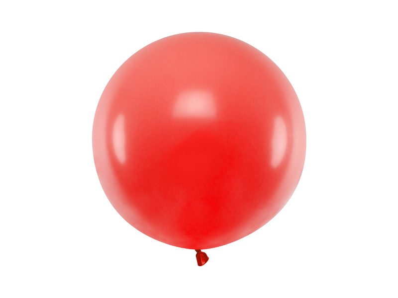 Balon okrągły 60 cm Pastel Poppy Red - zdjęcie 1