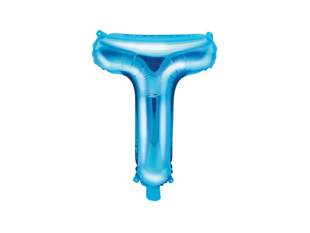 Balon foliowy Litera ''T'', 35cm, niebieski