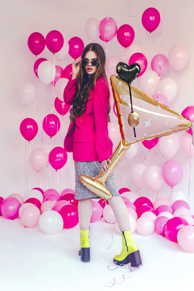 Balon foliowy Kieliszek - różne kolory