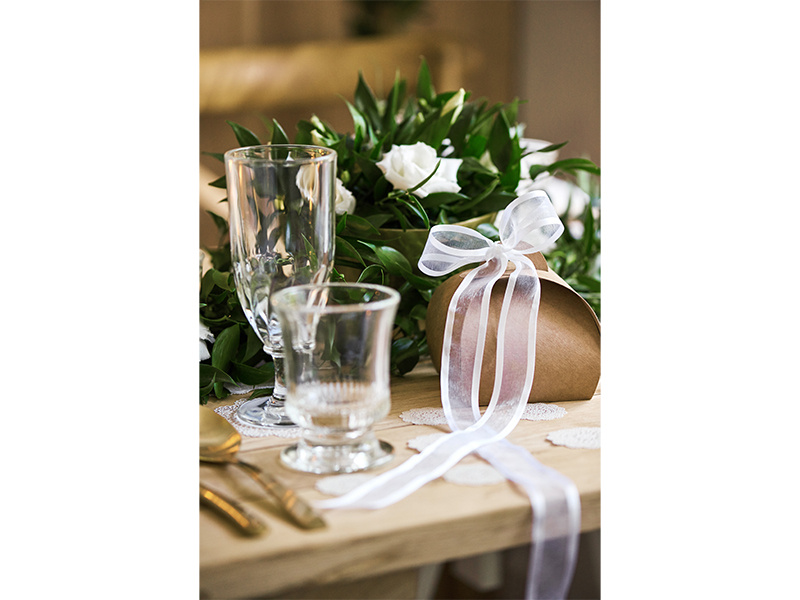 Tasiemka szyfonowa biała szerokość 25mm