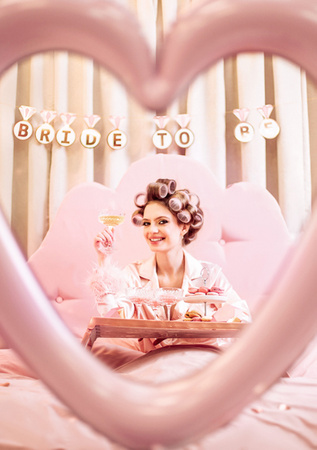 Baner Pierścionki ''Bride to be'', mix, 2.5 m