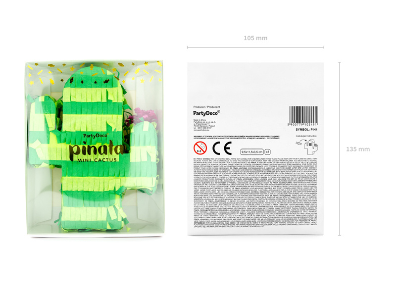 Piniata Kaktus – detal kolorystyczny