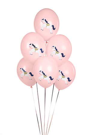 Balony 30 cm, Konik, Pastel Pale Pink (1 op. / 50 szt.)