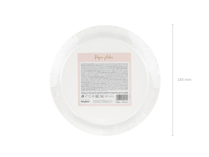 Zestaw talerzyków papierowych jasnoróżowych