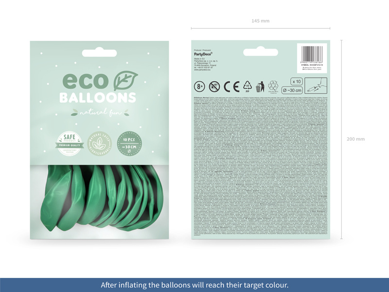 Balony Eco pastelowe zielone 30 cm - przykład zastosowania