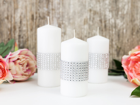 Taśma z cyrkoniami, srebrny, 4x900cm