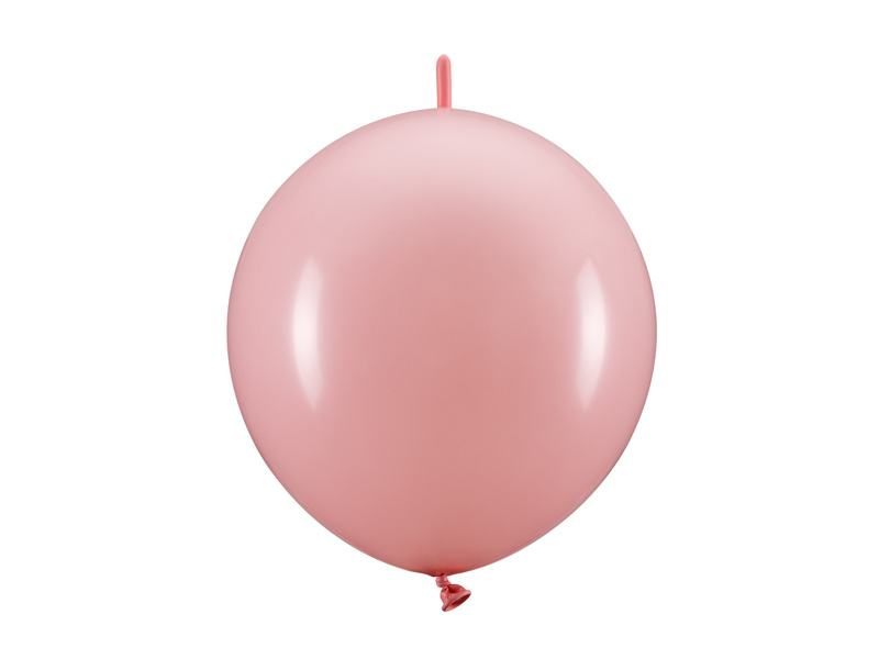 Balony z łącznikiem 33 cm jasny różowy - opakowanie
