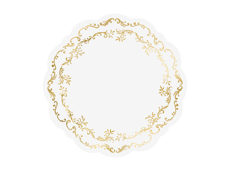 Podkładki pod talerze złoty Ornament – widok ogólny