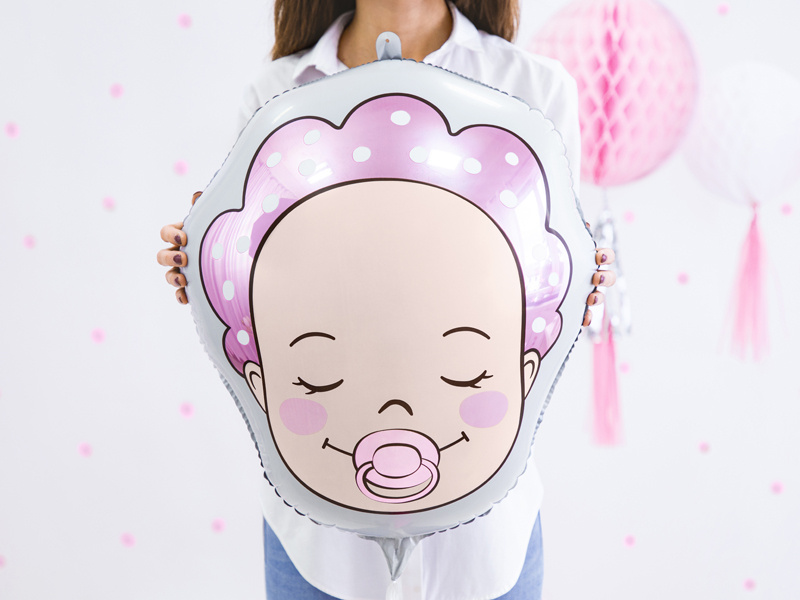 Balon foliowy Bobas Dziewczynka - detale