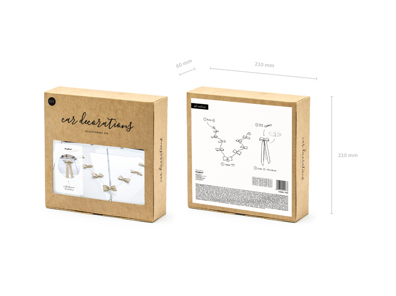 Girlanda z juty na samochodzie