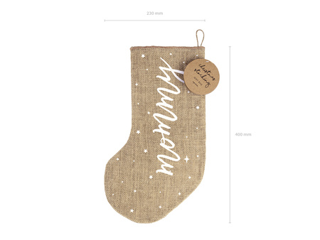 Skarpeta dekoracyjna Mommy, biały, 23x39.5cm