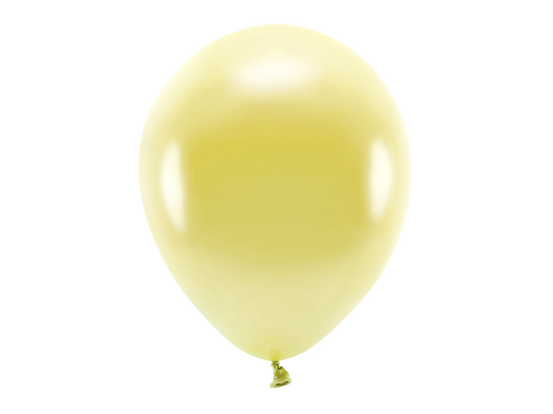 Balony Eco 30cm metalizowane jasny złoty