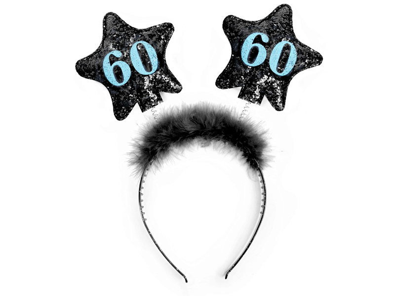 Opaska z gwiazdkami 60 czarny