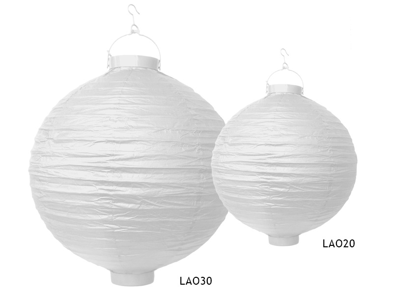 Lampion papierowy biały 20cm - detale konstrukcji