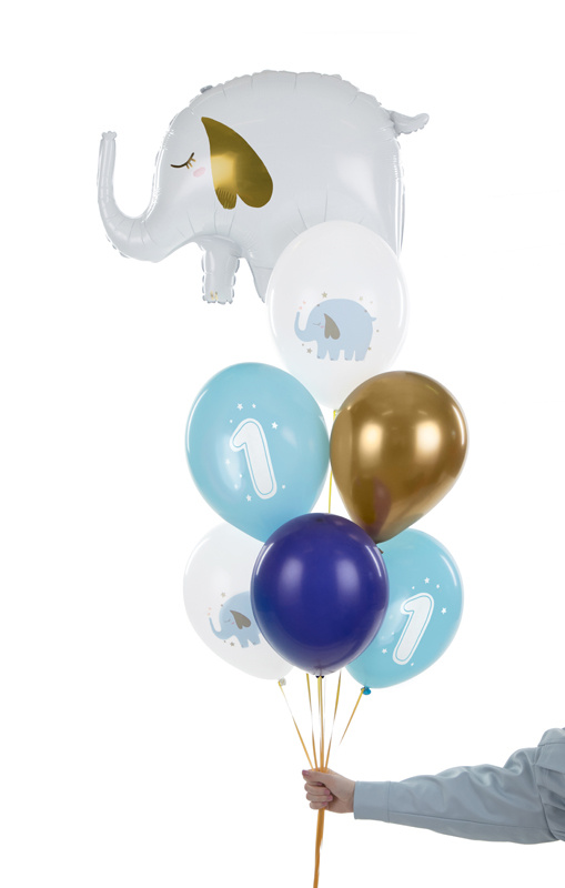 Balony Roczek Pastel Light Blue 30 cm - przykładowe zastosowanie