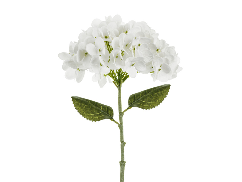 Sztuczny kwiat hortensji biały 35 cm - zdjęcie 1