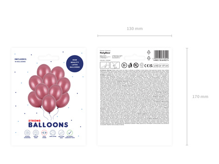 Balony Strong 27cm, Metallic Maroon (1 op. / 10 szt.)