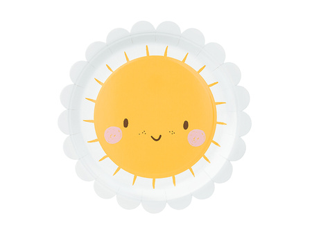 Talerzyki Słoneczko, mix, 18 cm (1 op. / 6 szt.)