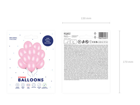 Balony Strong 27cm, Metallic Candy Pink (1 op. / 10 szt.)
