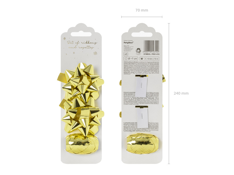 Złoty zestaw dekoracyjny – aranżacja z rozetkami