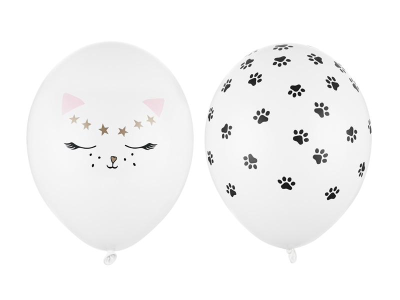 Balony Kotek Pure White 30 cm