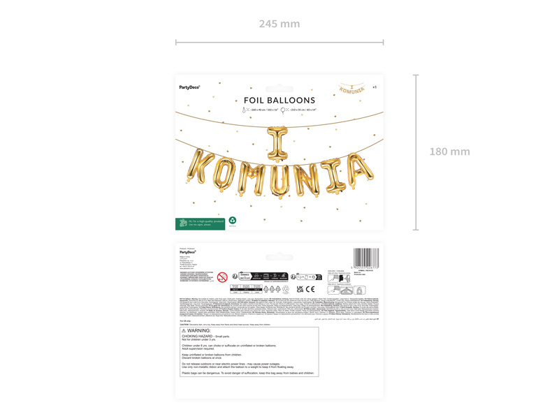 Balon foliowy I Komunia – szczegóły produktu