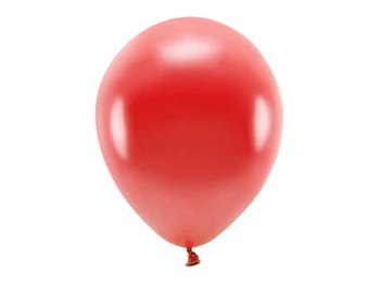 Balony Eco 30cm metalizowane, czerwony (1 op. / 10 szt.)