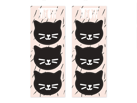 Torebki na słodycze Kotek, 8x18x6cm (1 op. / 6 szt.)