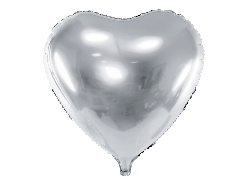 Balon foliowy Serce 61cm srebrny – zdjęcie 1