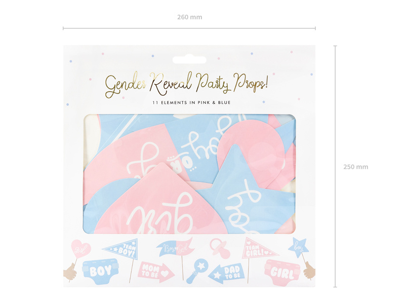 Praktyczny zestaw gadżetów do zdjęć na Gender Reveal Party