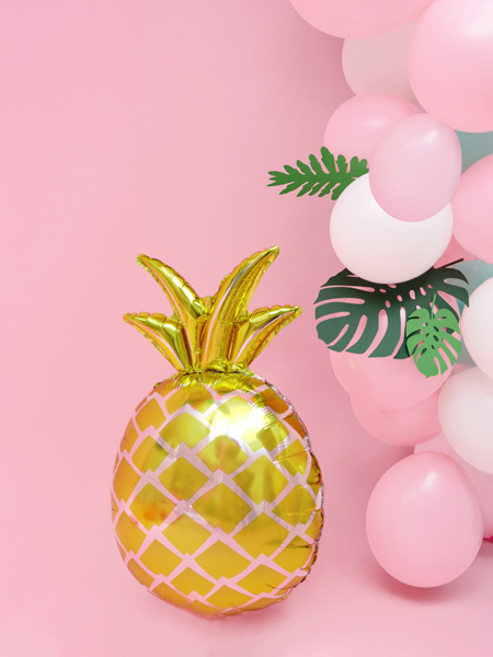Balon foliowy Ananas złoty 38x63cm – zdjęcie 7