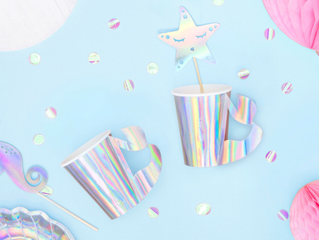 Kubeczki Syrenka, opalizujący, 220ml (1 op. / 6 szt.)