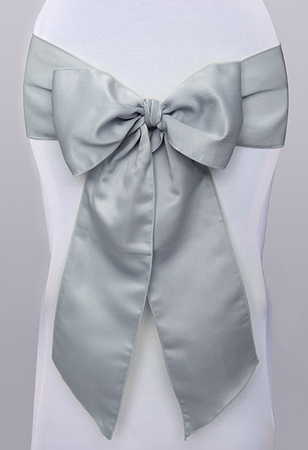 Szarfy na krzesło, srebrny, 0,15 x 2,75m (1 op. / 10 szt.)