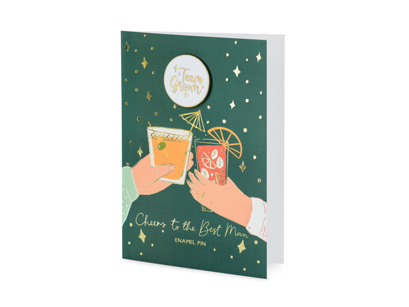 Kartka z pinem Groom Team – zdjęcie główne