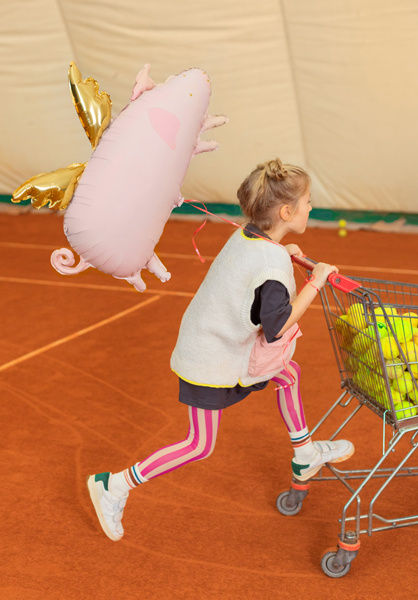 Balon foliowy Świnka jasnoróżowy - zdjęcie 2