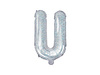 Balon foliowy Litera ''U'', 35cm, holograficzny