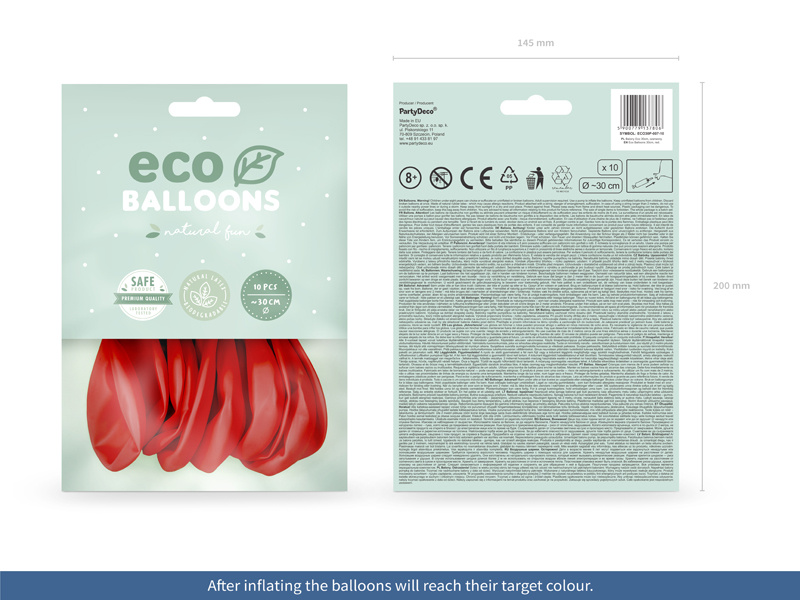 Czerwone balony Eco 30cm – dekoracja