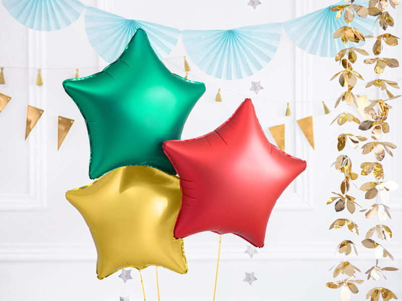 Balon foliowy Gwiazdka czerwony 48 cm - zdjęcie 2