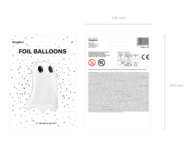 Balon foliowy Duch 48x68cm - zdjęcie 4