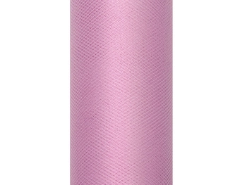 Tiul gładki, pudrowy róż, 0,30 x 9m