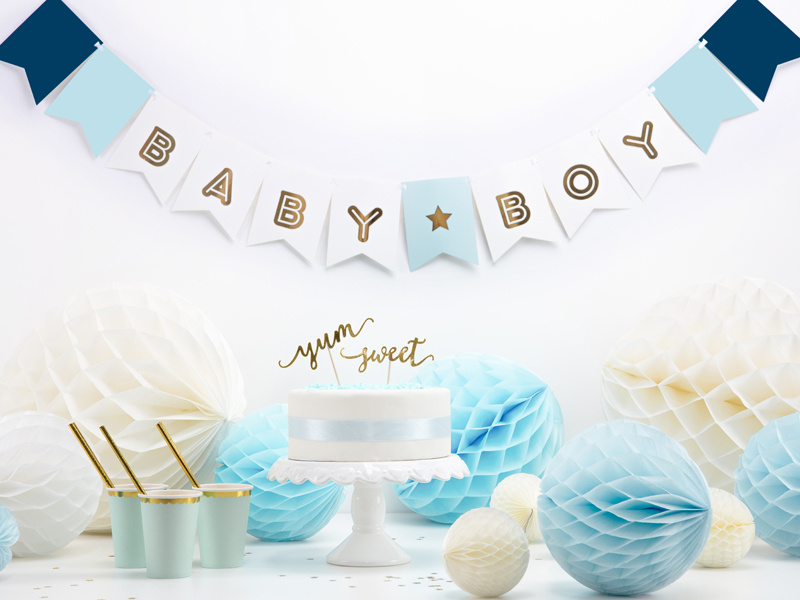 Baner Baby Boy – prezentacja na ścianie