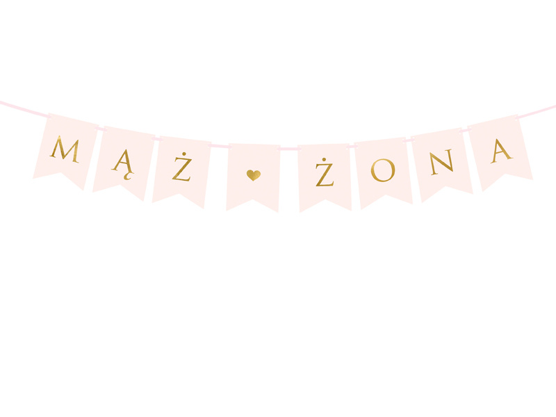 Baner Mąż Żona jasnoróżowy - zdjęcie główne
