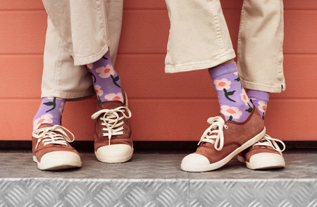 Skarpetki Kwiaty, mix, 31-34