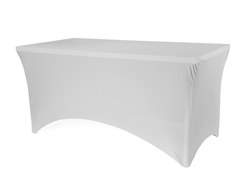 Pokrowiec na stół bankietowy 183x76x74 cm biały